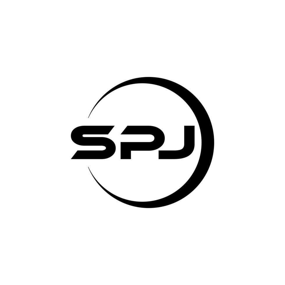 spj-letter-logo-design-in-illustration-logo-calligraphy-designs-for-logo-poster-invitation-etc-vector